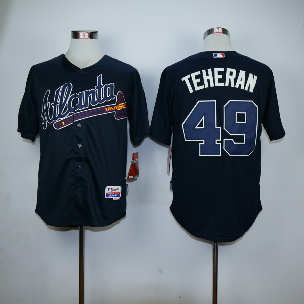 Men Atlanta Braves #49 Teheran Blue MLB Jerseys